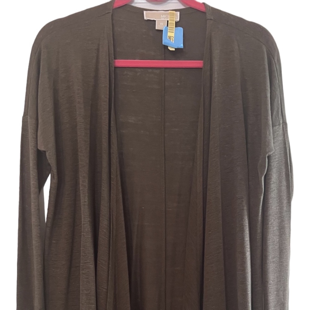 Michael Kors Olive Duster Cardigan X Small EUC Runs large...My only xs!